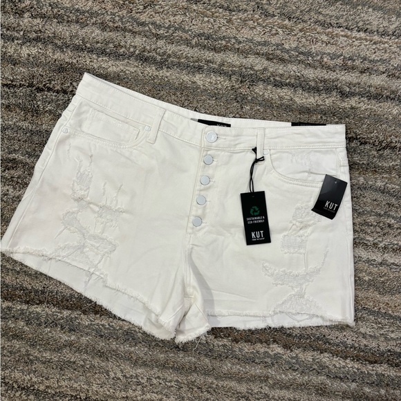 KUT From The Kloth High Rise Jane Shorts Sz 16 NWT | KUT High Rise Denim Shorts - Picture 3 of 14